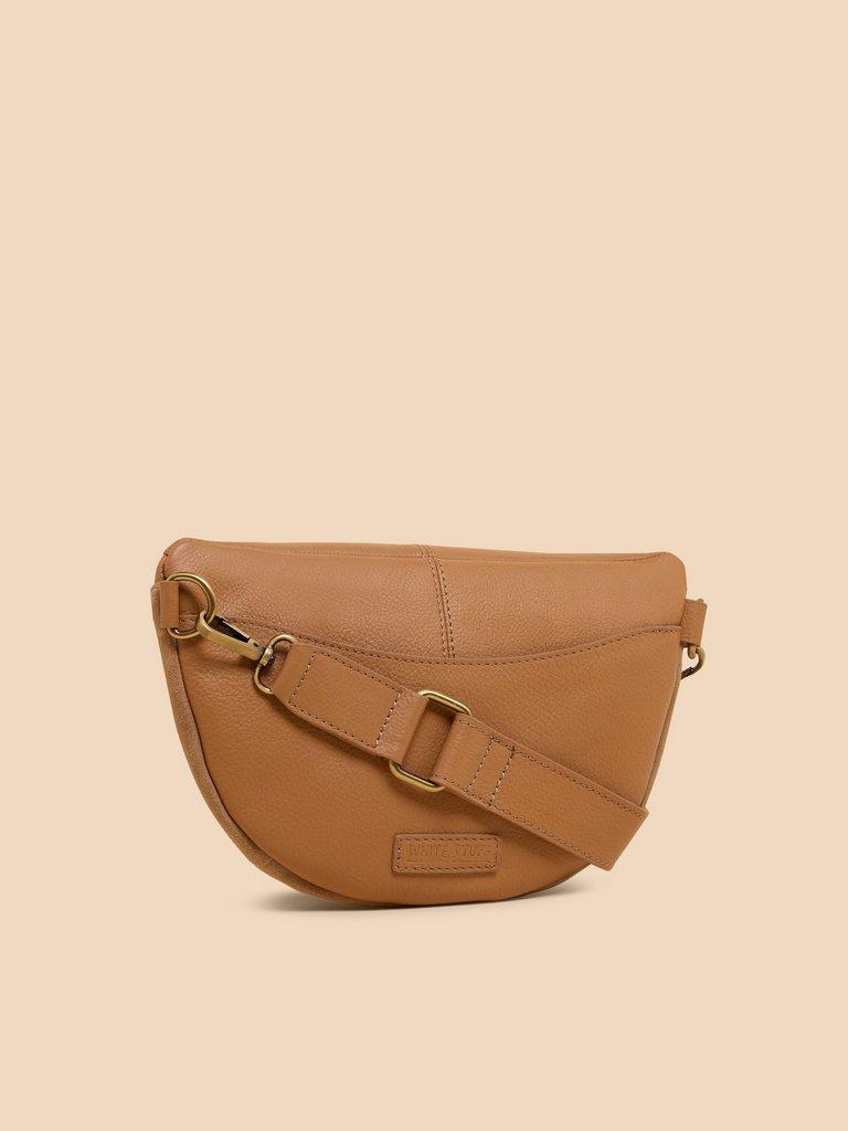 Sebby Mini Leather Sling Bag in LIGHT TAN | White Stuff