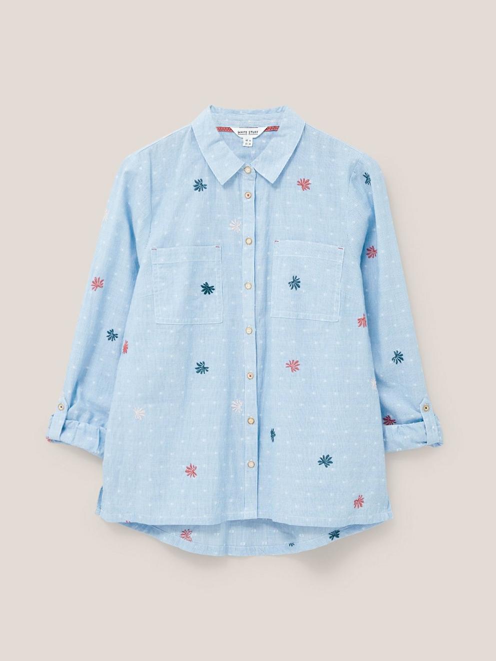 Sophie Shirt in BLUE MLT - FLAT FRONT