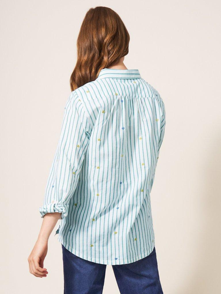 Sophie Shirt in GREEN MLT - MODEL BACK