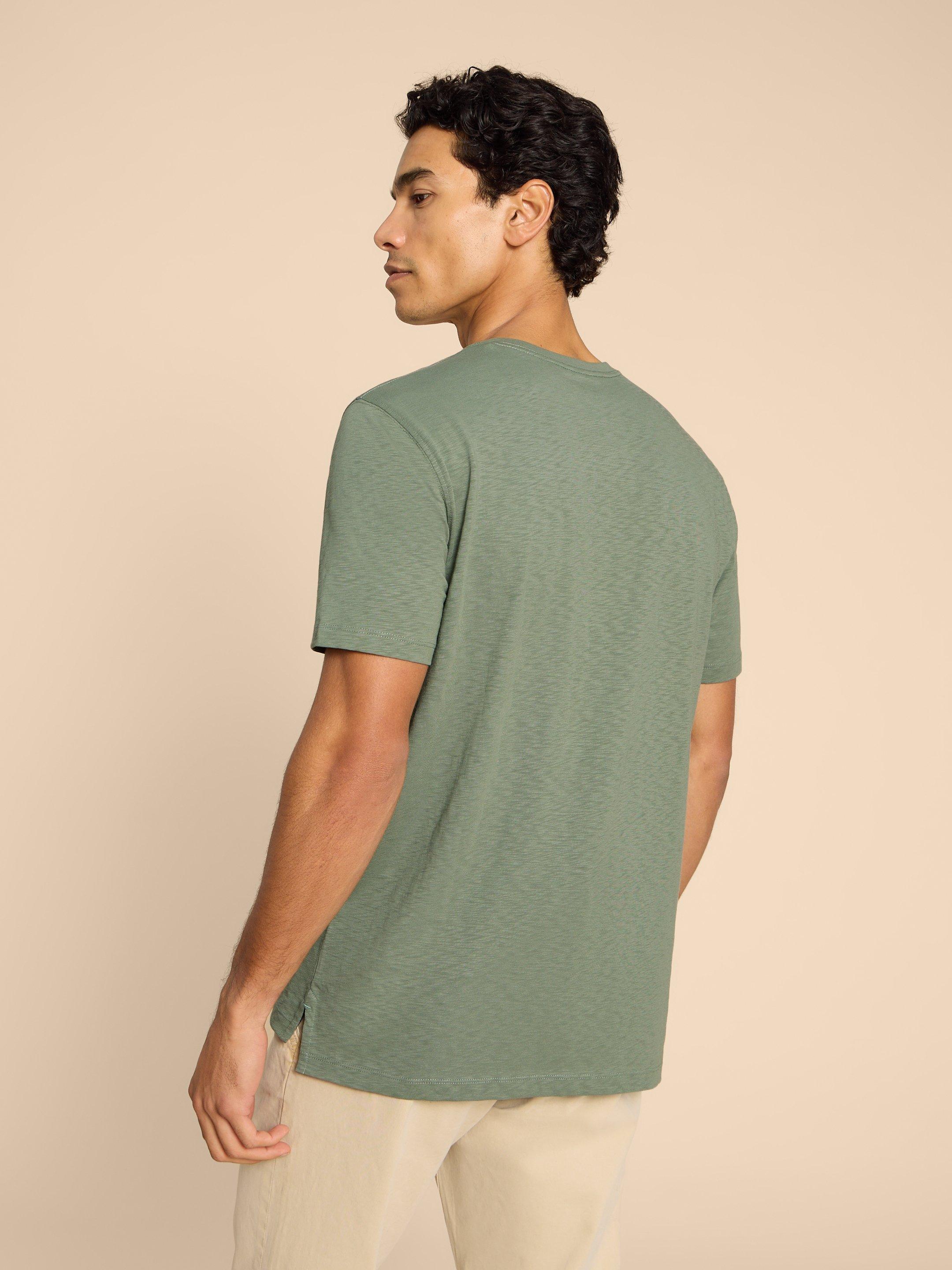 Ride Graphic Tee in GREEN PR - MODEL BACK