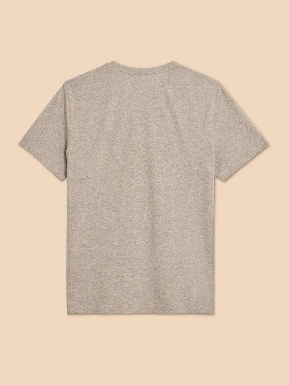 Scaling Waves Graphic Tee in GREY PR - FLAT BACK