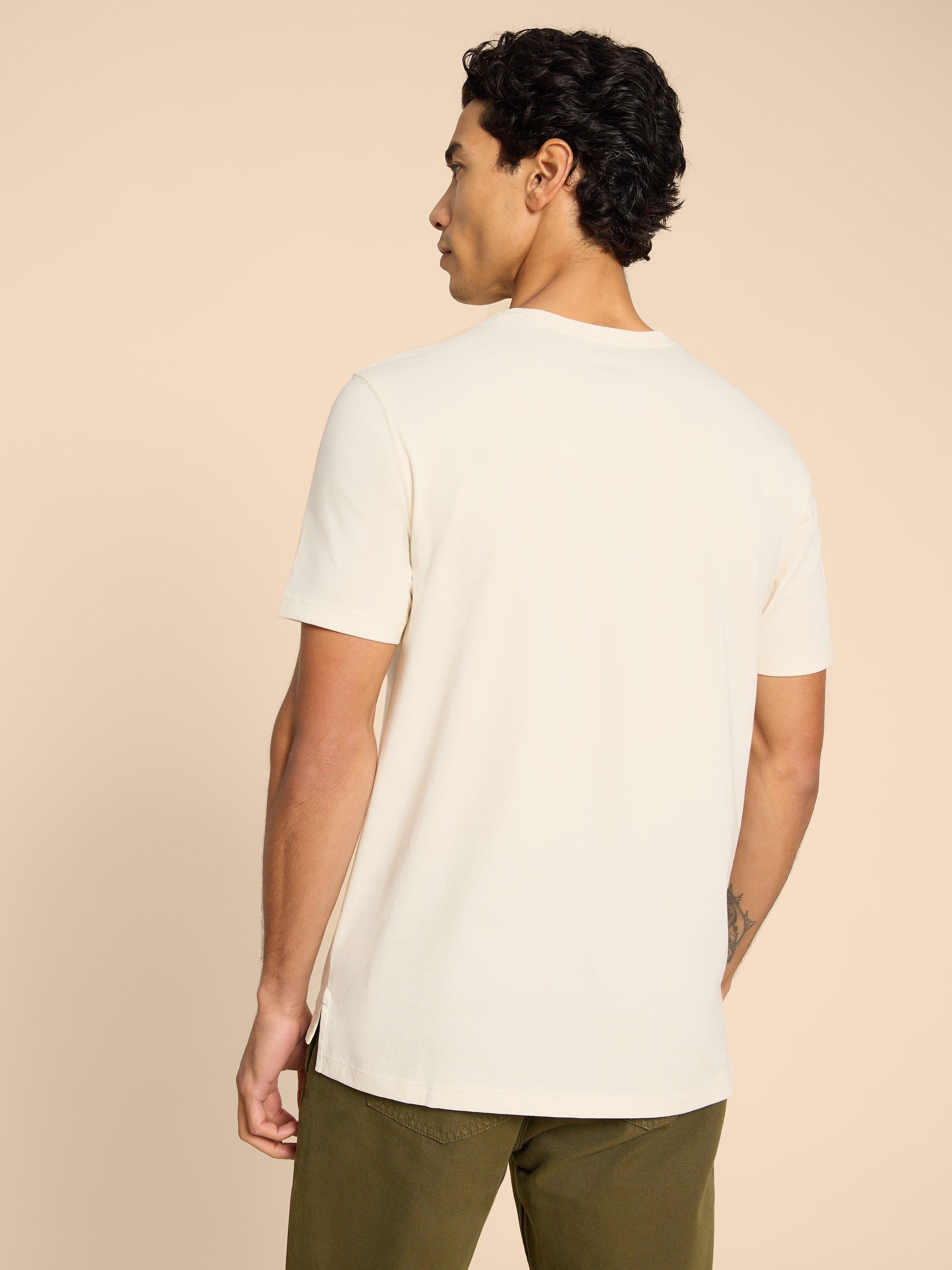Crab Graphic Tee in WHITE PR - MODEL BACK