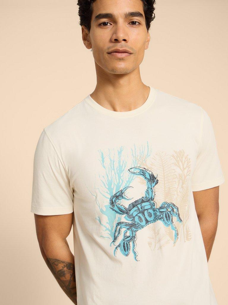 Crab Graphic Tee in WHITE PR - MODEL DETAIL