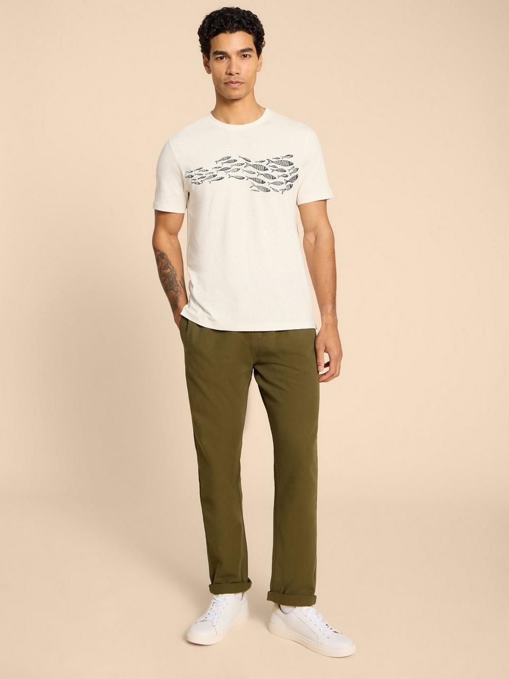 Shoal Fish Graphic Tee in WHITE PR - LIFESTYLE