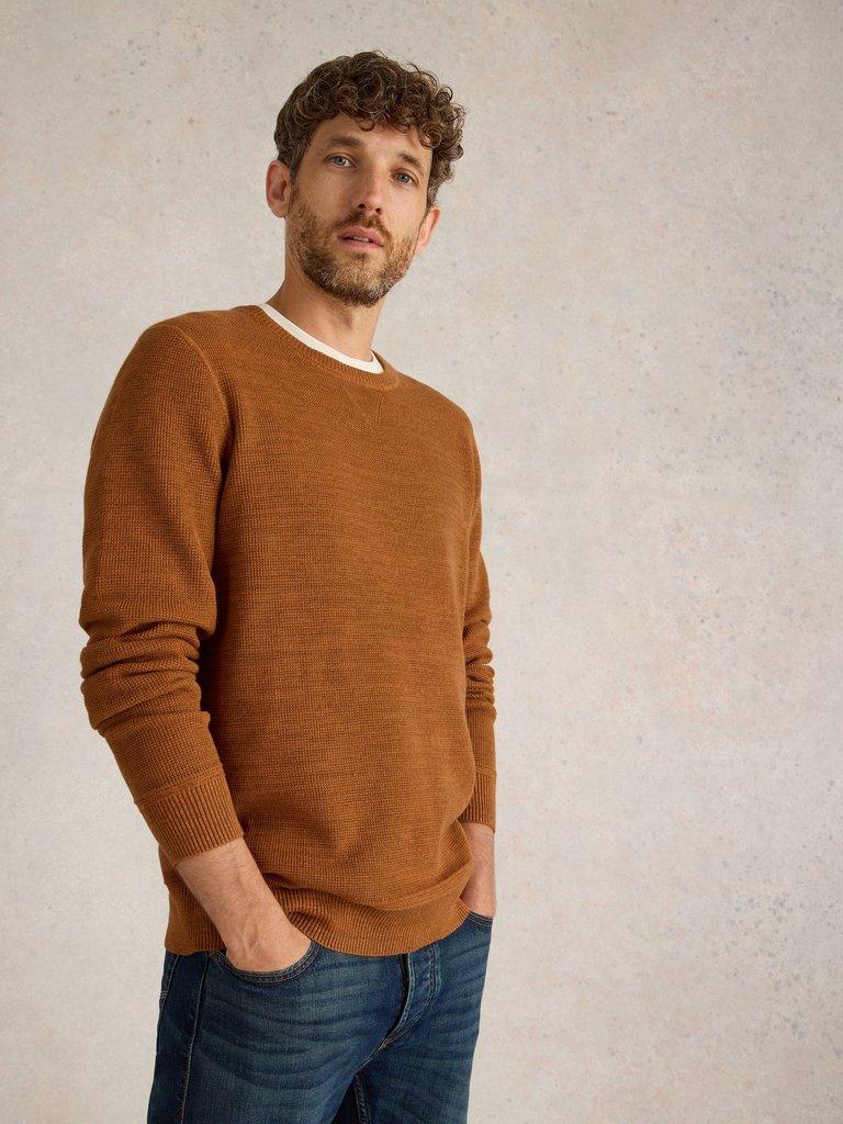 Attadale Crew Neck Jumper in DARK ORANGE White Stuff