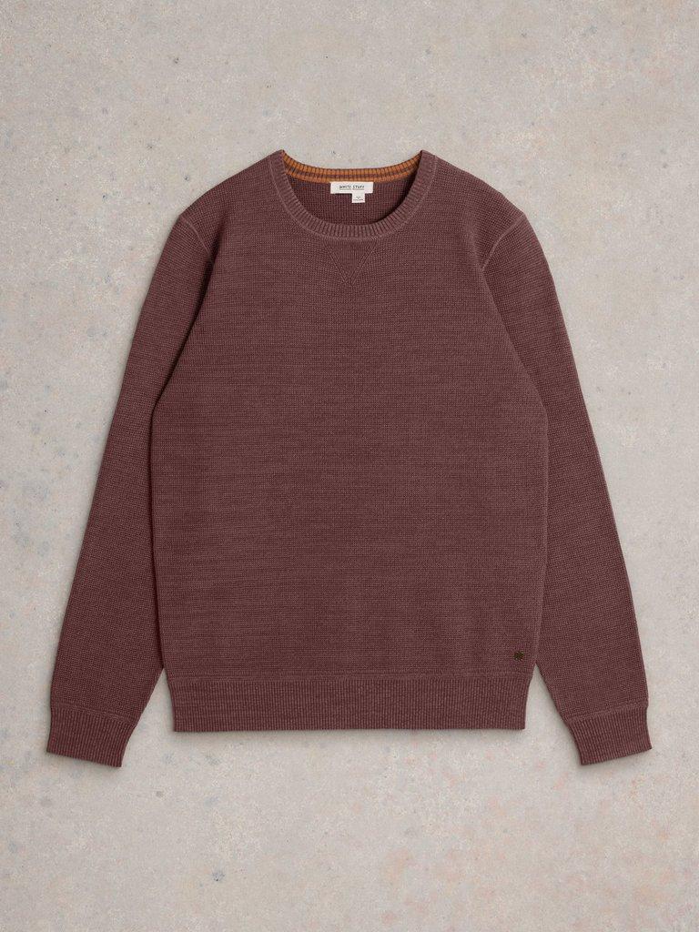 Attadale Crew Neck Jumper in DK PINK - FLAT FRONT