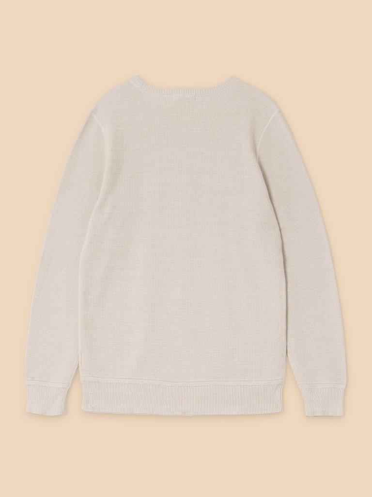 Attadale Crew Neck Jumper in LIGHT GREY | White Stuff