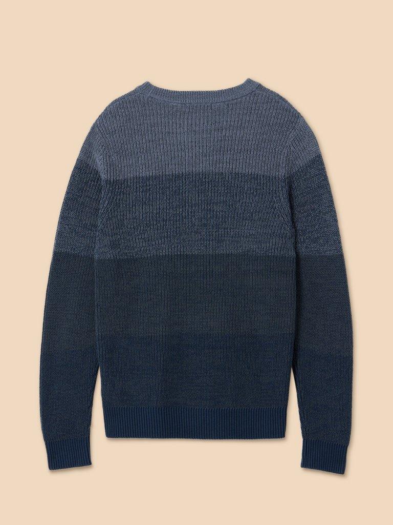 Twisted Colourblock Jumper in BLUE MLT - FLAT BACK