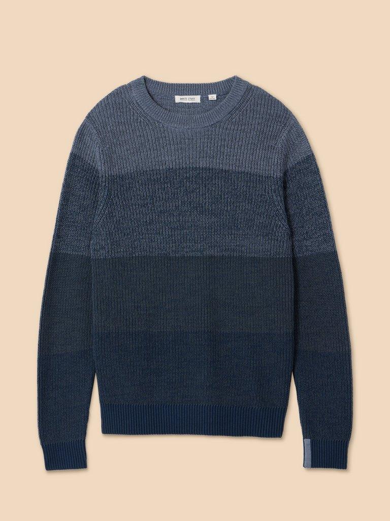 Twisted Colourblock Jumper in BLUE MLT - FLAT FRONT