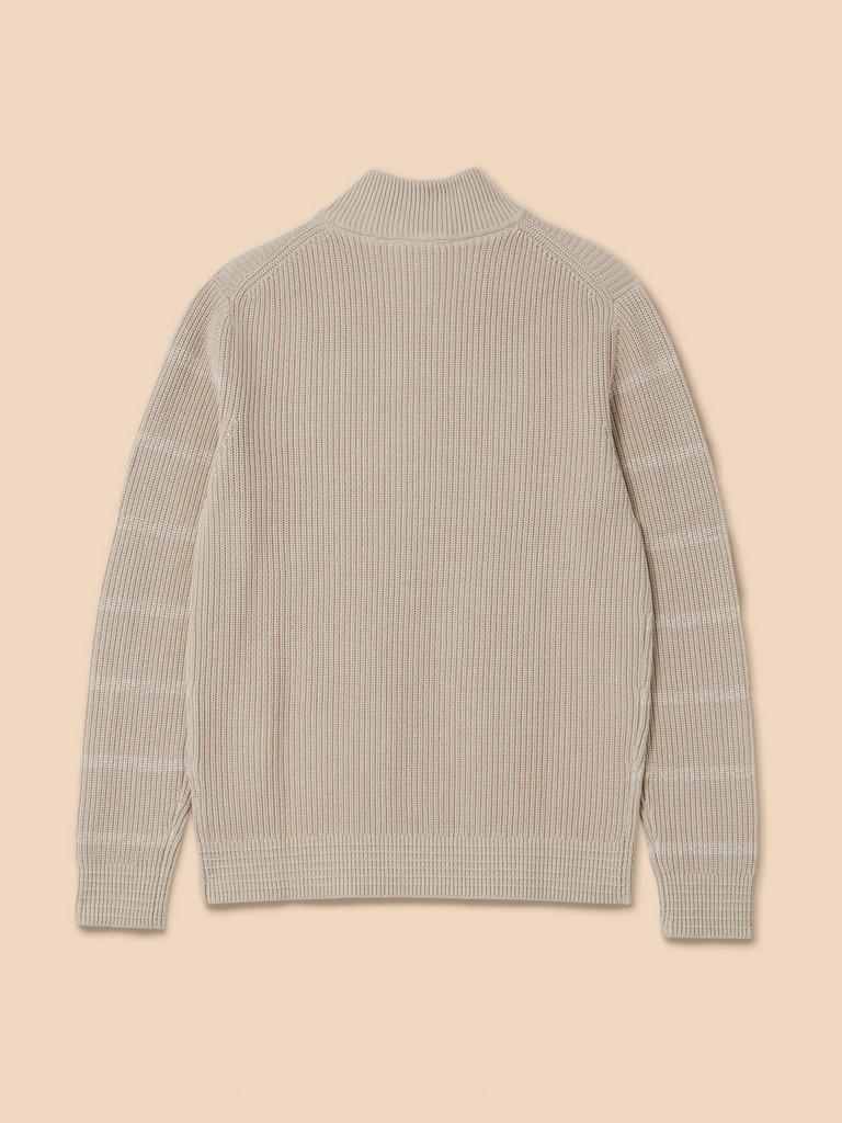 Breton Funnel Neck Jumper in LIGHT NATURAL | White Stuff