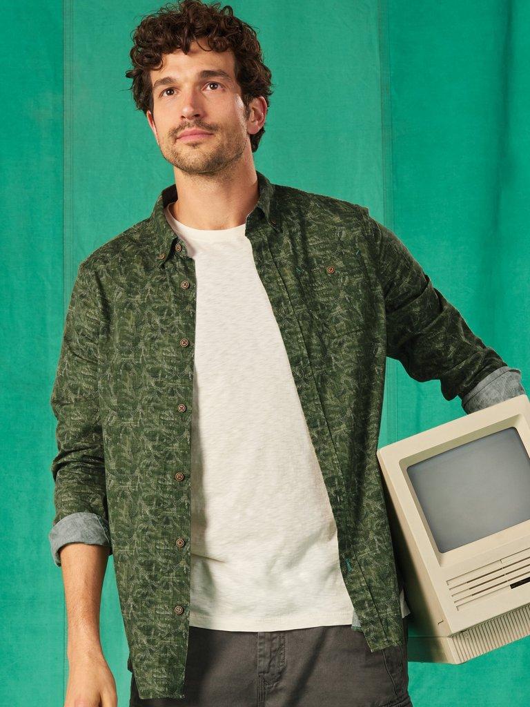 Seaweed Printed Shirt in GREEN PR - MIXED