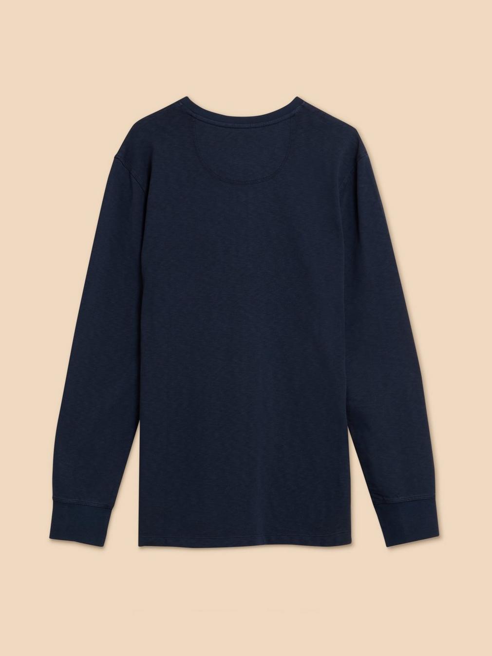 Newton LS Henley in DARK NAVY - FLAT BACK