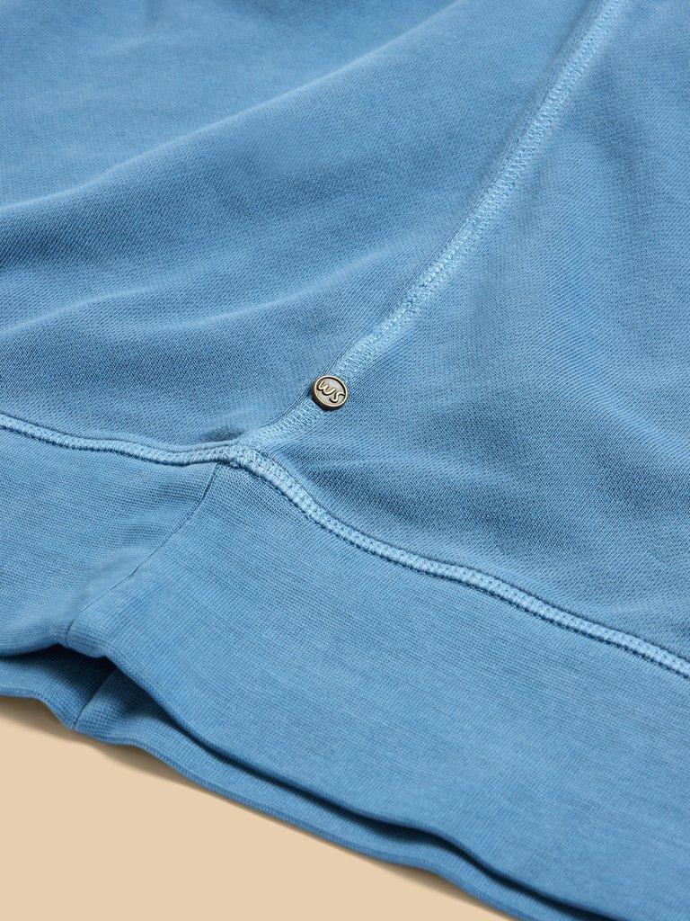 Crew Neck Sweat in MID BLUE - FLAT DETAIL