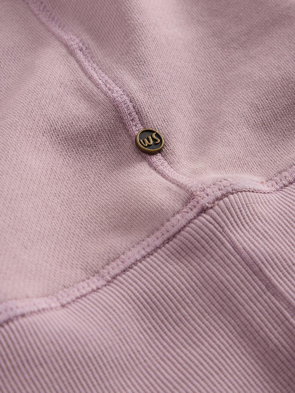 Crew Neck Sweat in MID PINK - FLAT DETAIL