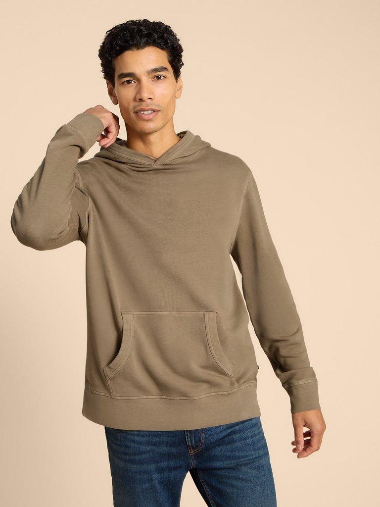 Overhead Hoodie in KHAKI GRN - MODEL FRONT