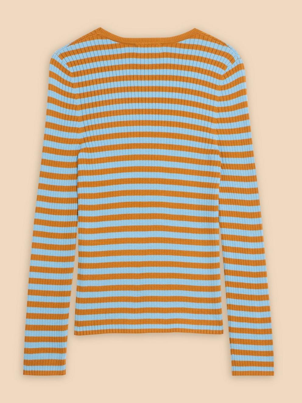SKINNY RIB JUMPER in GREEN MLT - FLAT BACK