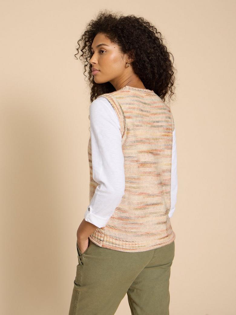 White Stuff Wickham Women's Tank Top Sleeveless Knitted Tee Comfy