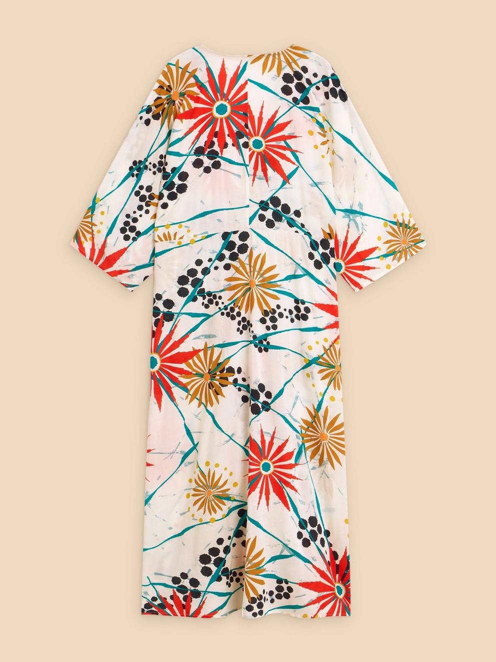 Cleo Relaxed Kimono in IVORY MLT - FLAT BACK