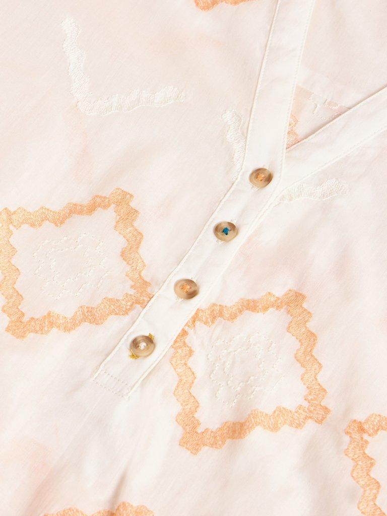 Eden Henley Cover Up in IVORY MLT - FLAT DETAIL