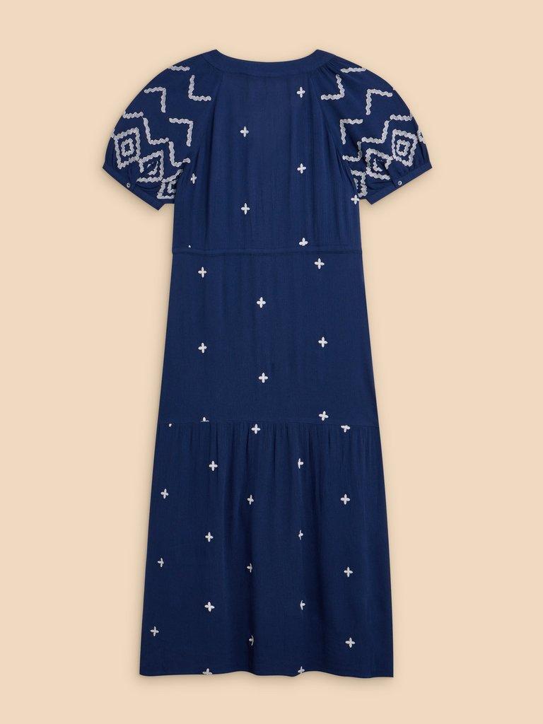 Mauve Embroidered Dress in DUS BLUE - FLAT BACK
