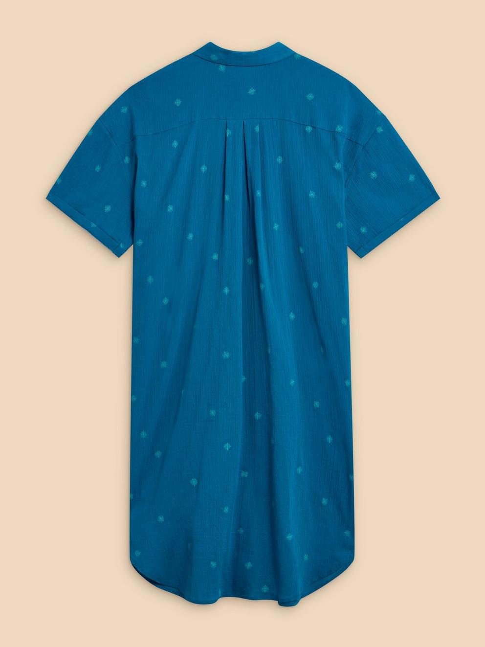 Tasha Beach Dress in MID TEAL - FLAT BACK