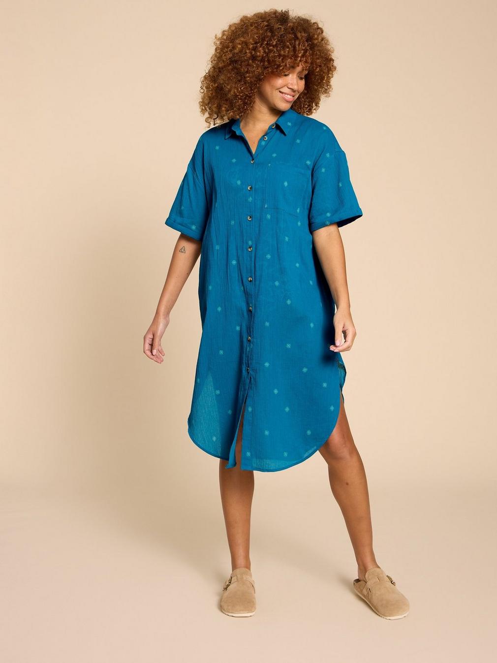 Tasha Beach Dress in MID TEAL - LIFESTYLE