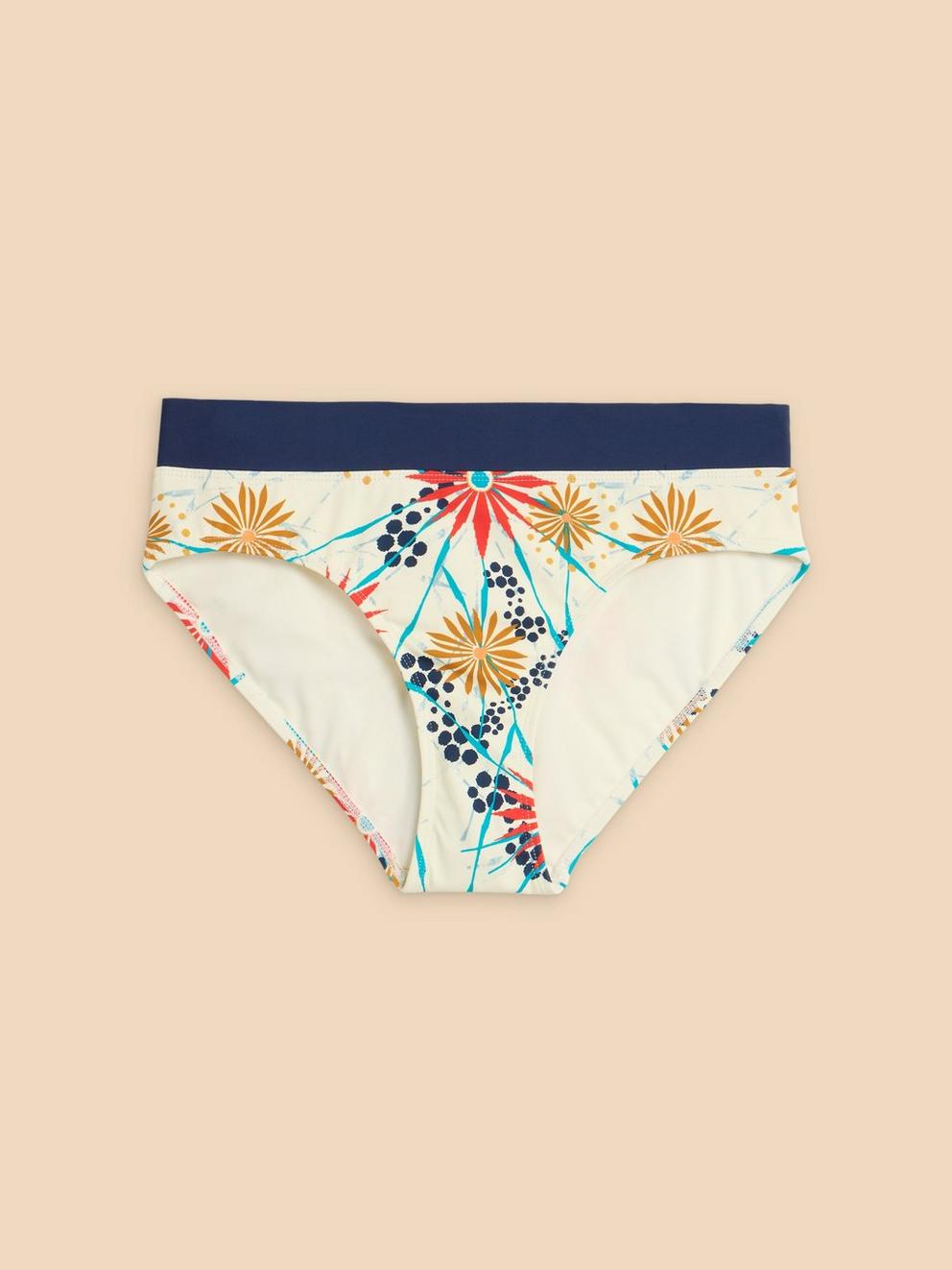 Valley Bikini Bottom in IVORY MLT - FLAT FRONT