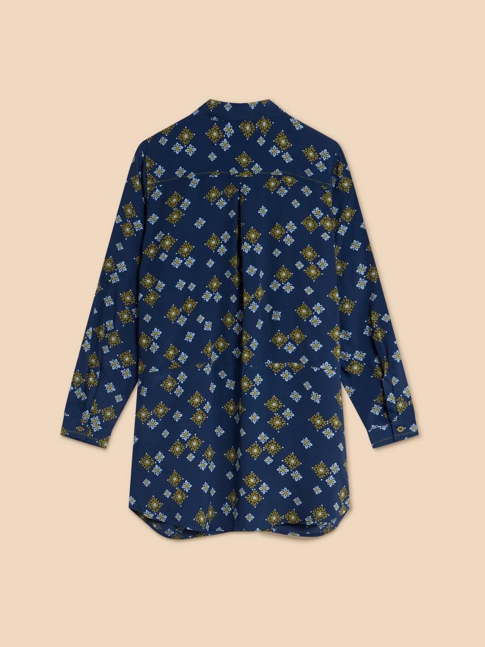 Danika Tunic in NAVY MULTI - FLAT BACK