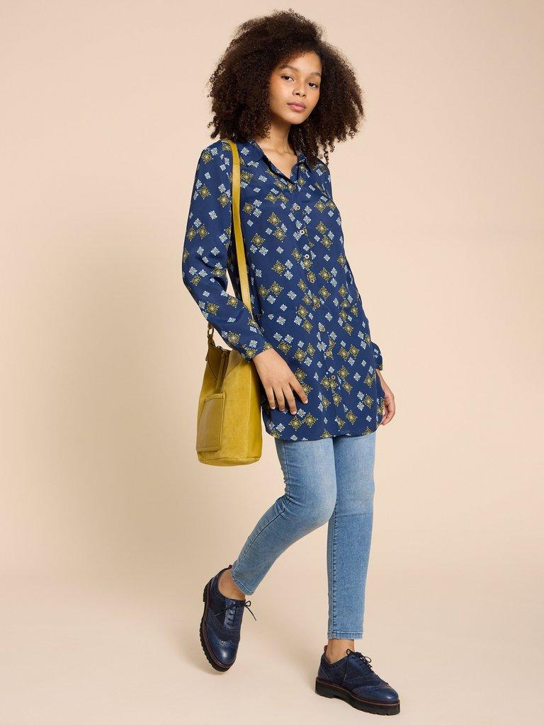 Danika Printed Tunic in NAVY MULTI