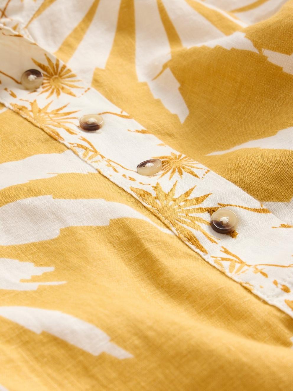 Evelyn Linen Tunic in CHART PR - FLAT DETAIL