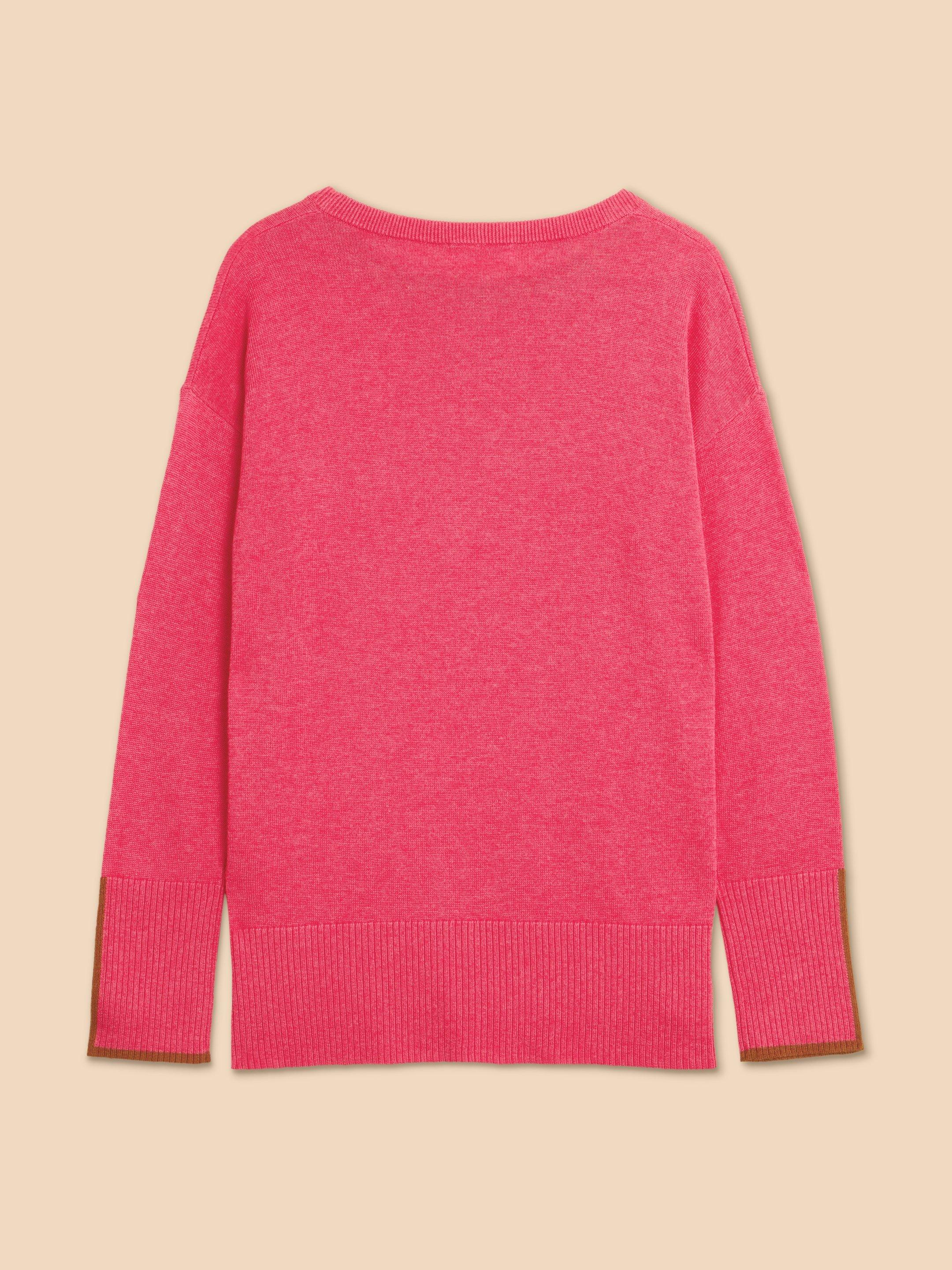 OLIVE CREW JUMPER in BRT PINK - FLAT BACK