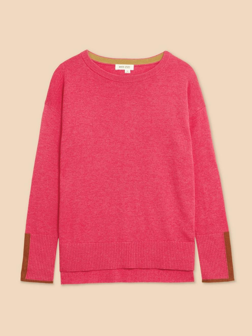 OLIVE CREW JUMPER in BRT PINK - FLAT FRONT