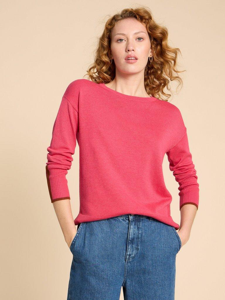 OLIVE CREW JUMPER in BRT PINK - LIFESTYLE