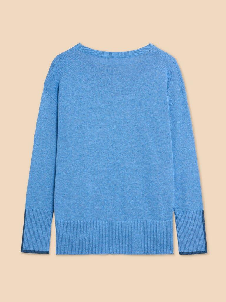 OLIVE CREW JUMPER in CHAMB BLUE - FLAT BACK