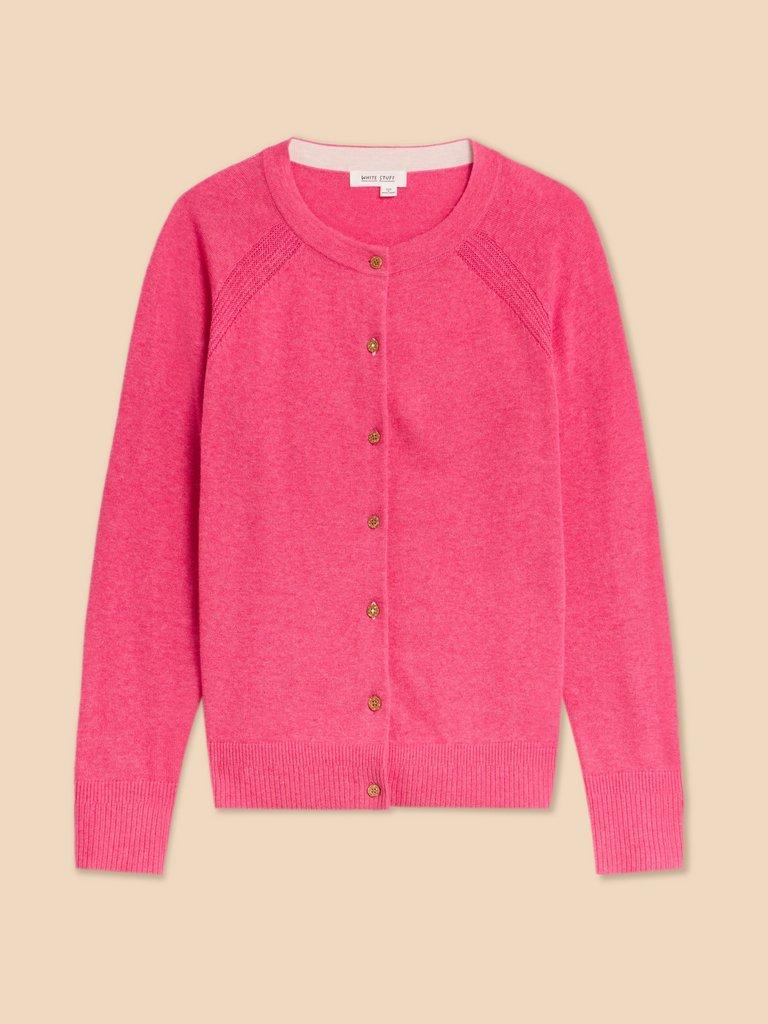 LULU KNIT CARDI in MID PINK | White Stuff