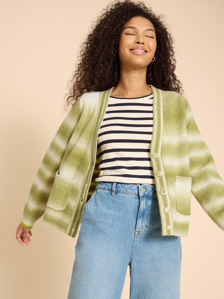 SPACEDYE JAMIE CARDI in GREEN MLT - LIFESTYLE