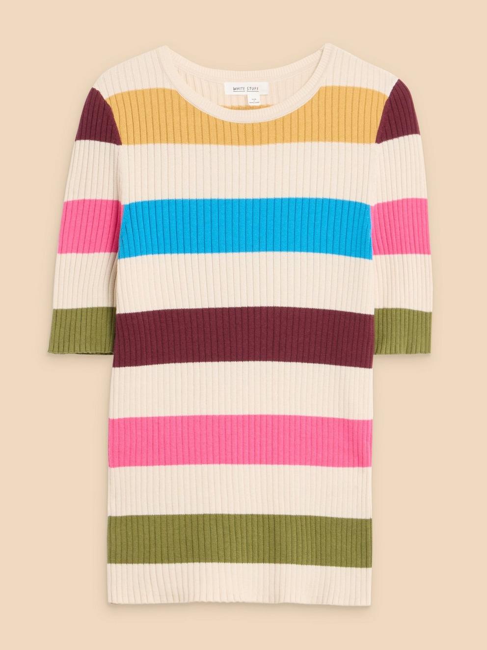 IVY RIB JUMPER in IVORY MLT - FLAT FRONT