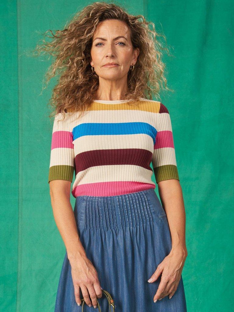 IVY RIB JUMPER in IVORY MLT - MIXED