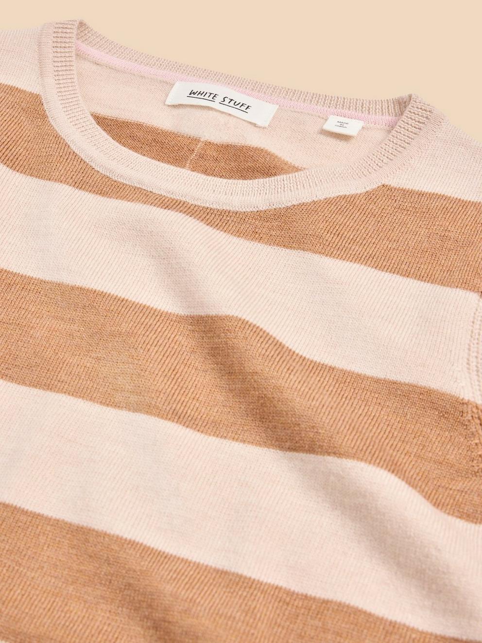 MERINO WOOL JUMPER in NAT MLT - FLAT DETAIL