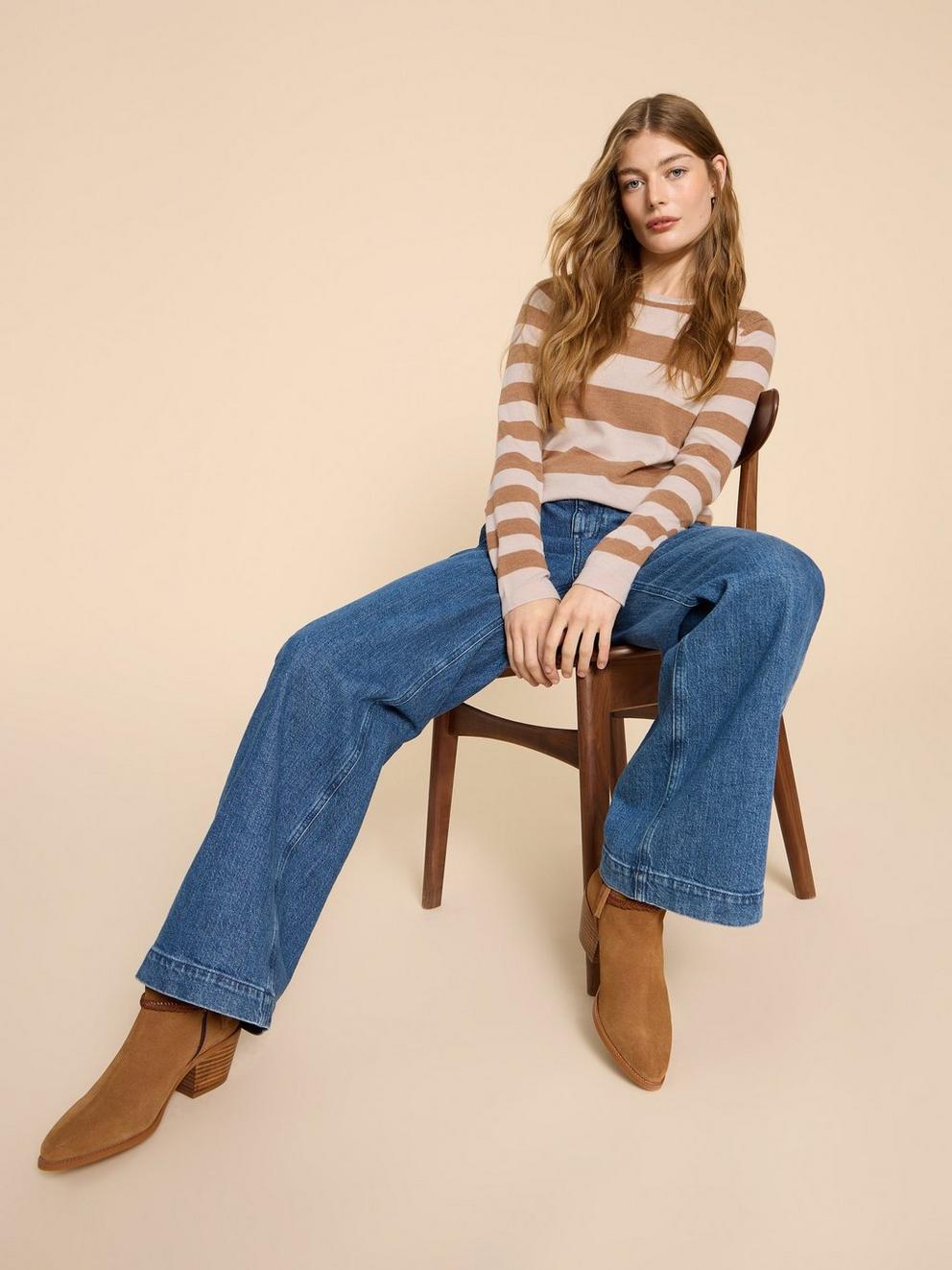 MERINO WOOL JUMPER in NAT MLT - LIFESTYLE