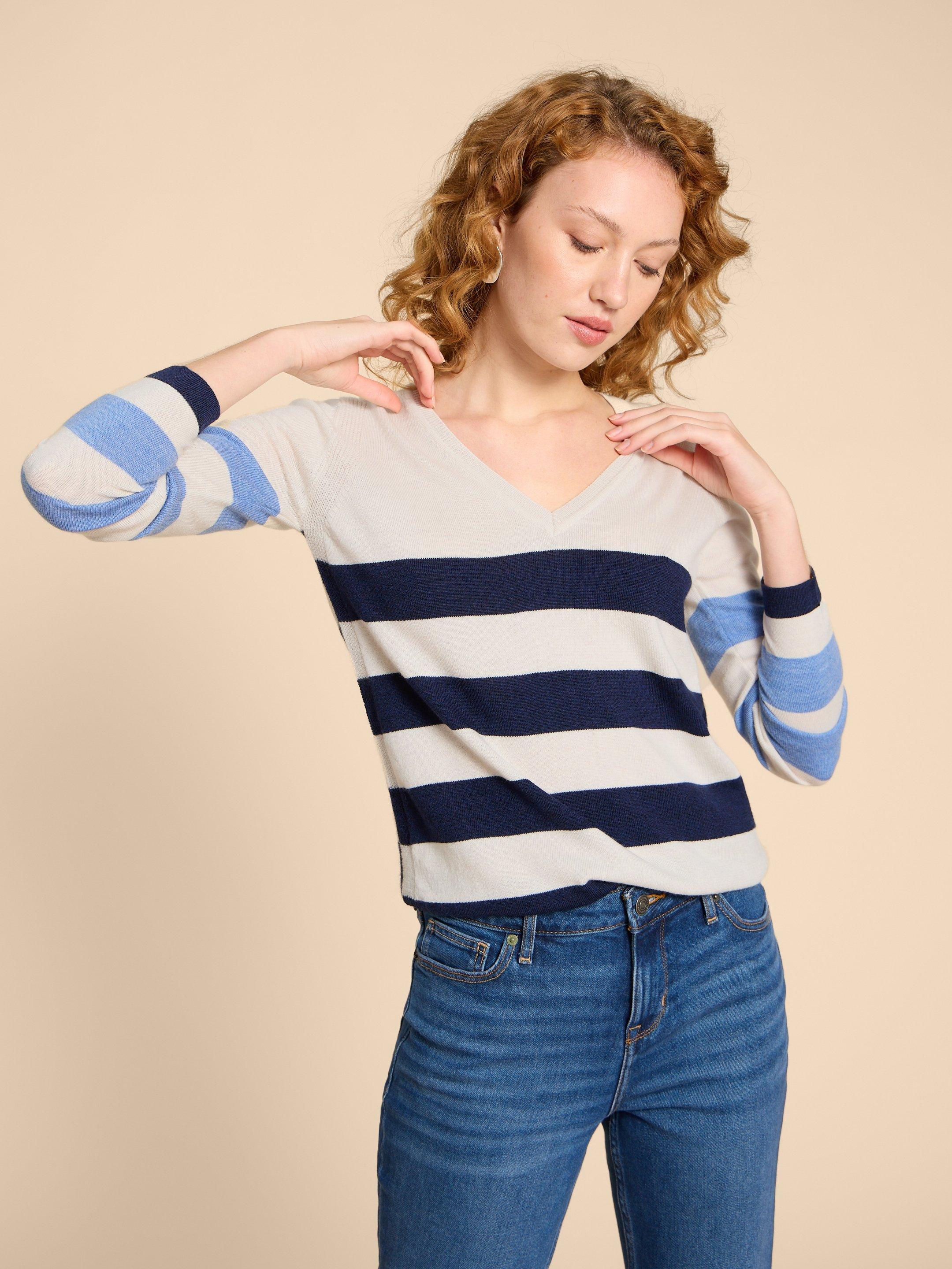 Meryl Navy Wool Blend Drape Jumper main image 0