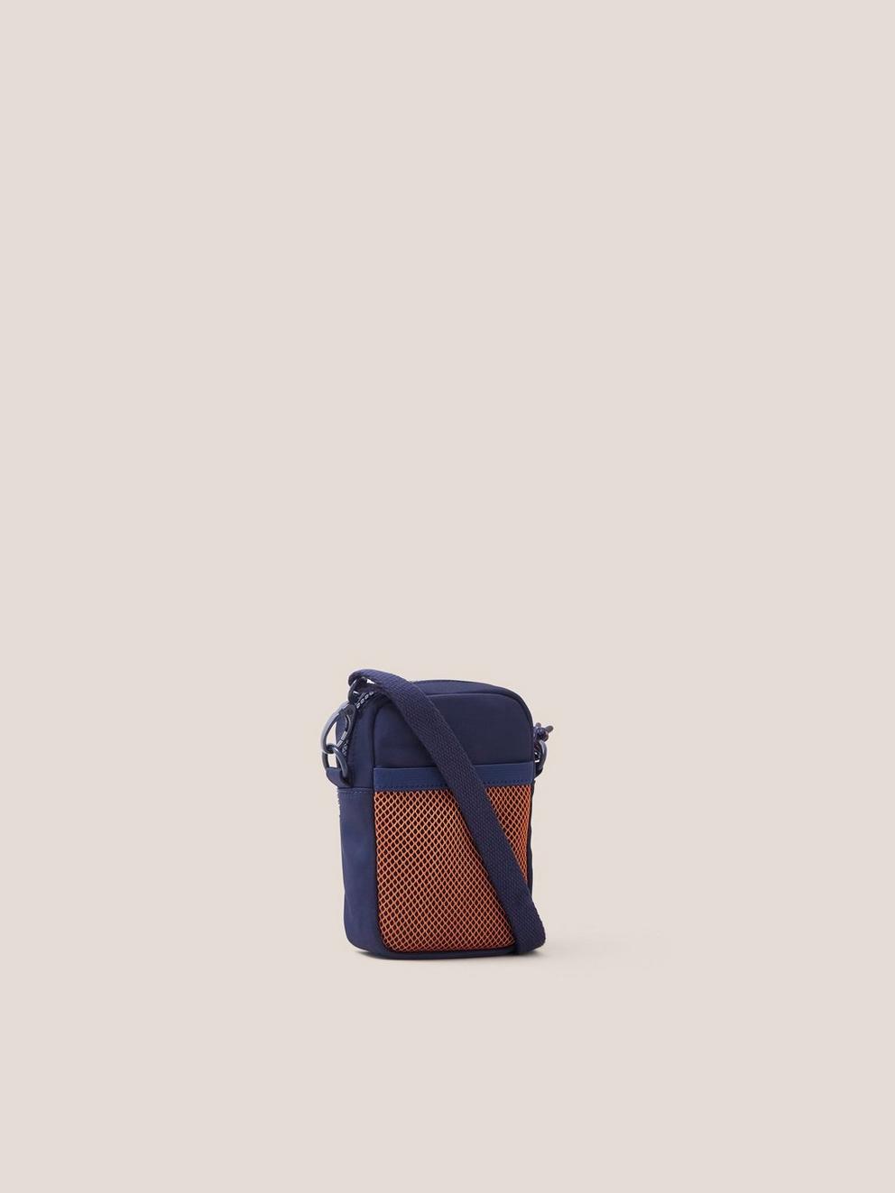 Nylon Crossbody Phone Bag in DARK NAVY - FLAT BACK