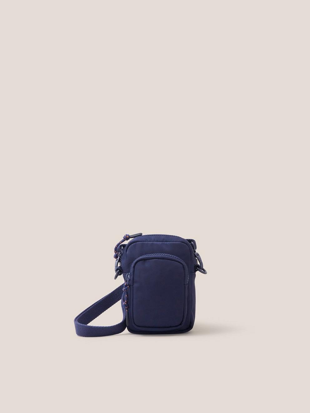 Nylon Crossbody Phone Bag in DARK NAVY - LIFESTYLE