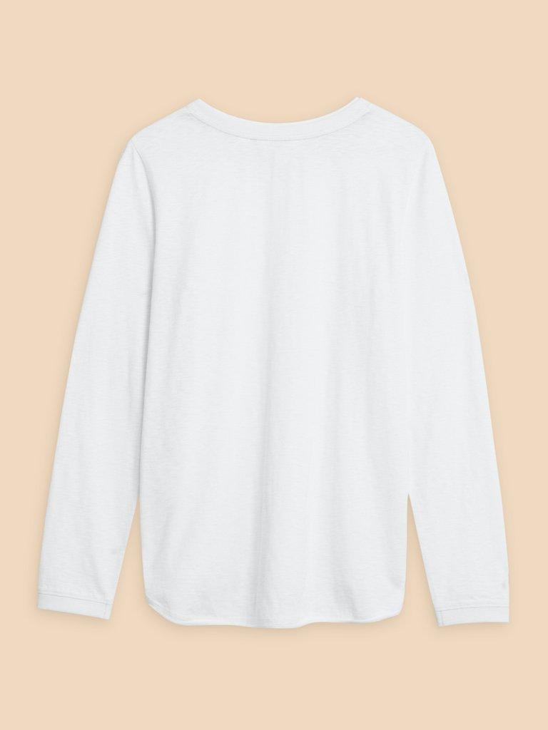 CLARA LS TEE in BRIL WHITE - FLAT BACK