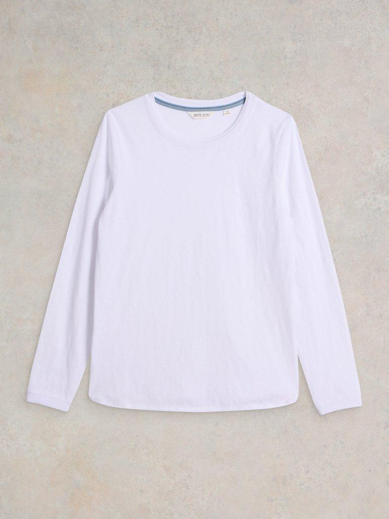 CLARA LS TEE in BRIL WHITE - FLAT FRONT