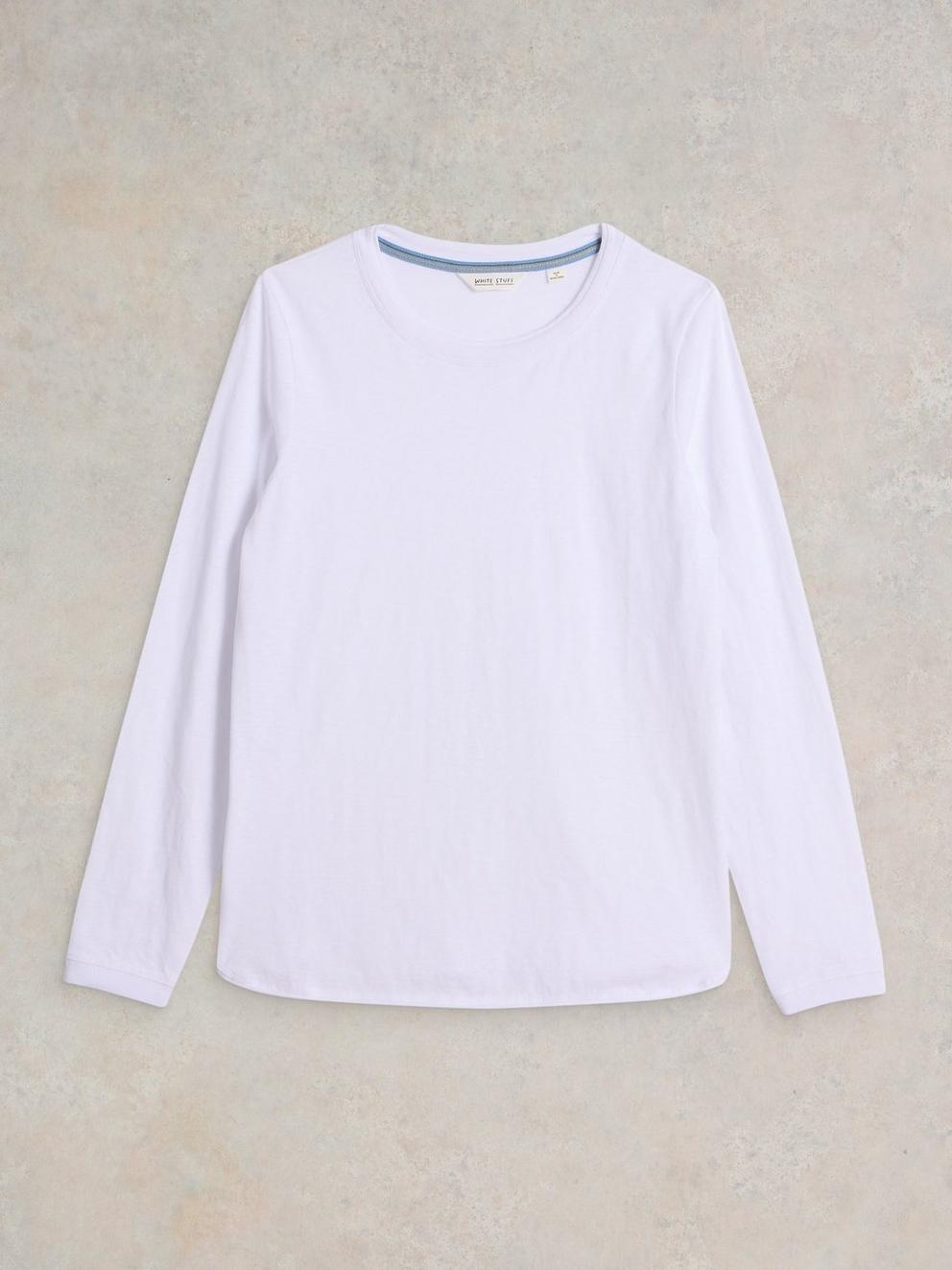 CLARA LS TEE in BRIL WHITE - FLAT FRONT