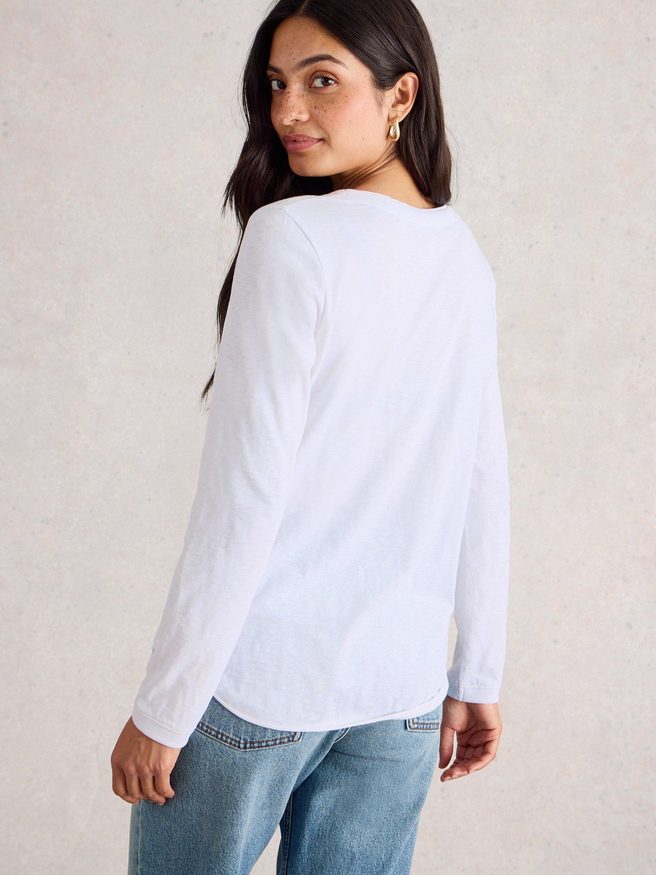 Clara Tee - Petrol/White