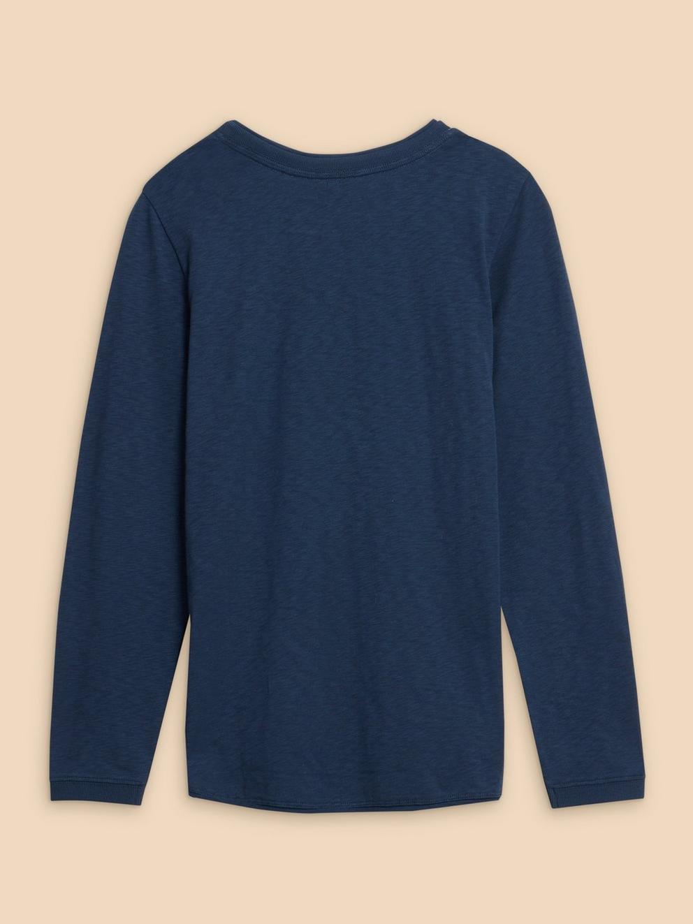 CLARA LS TEE in DARK NAVY - FLAT BACK