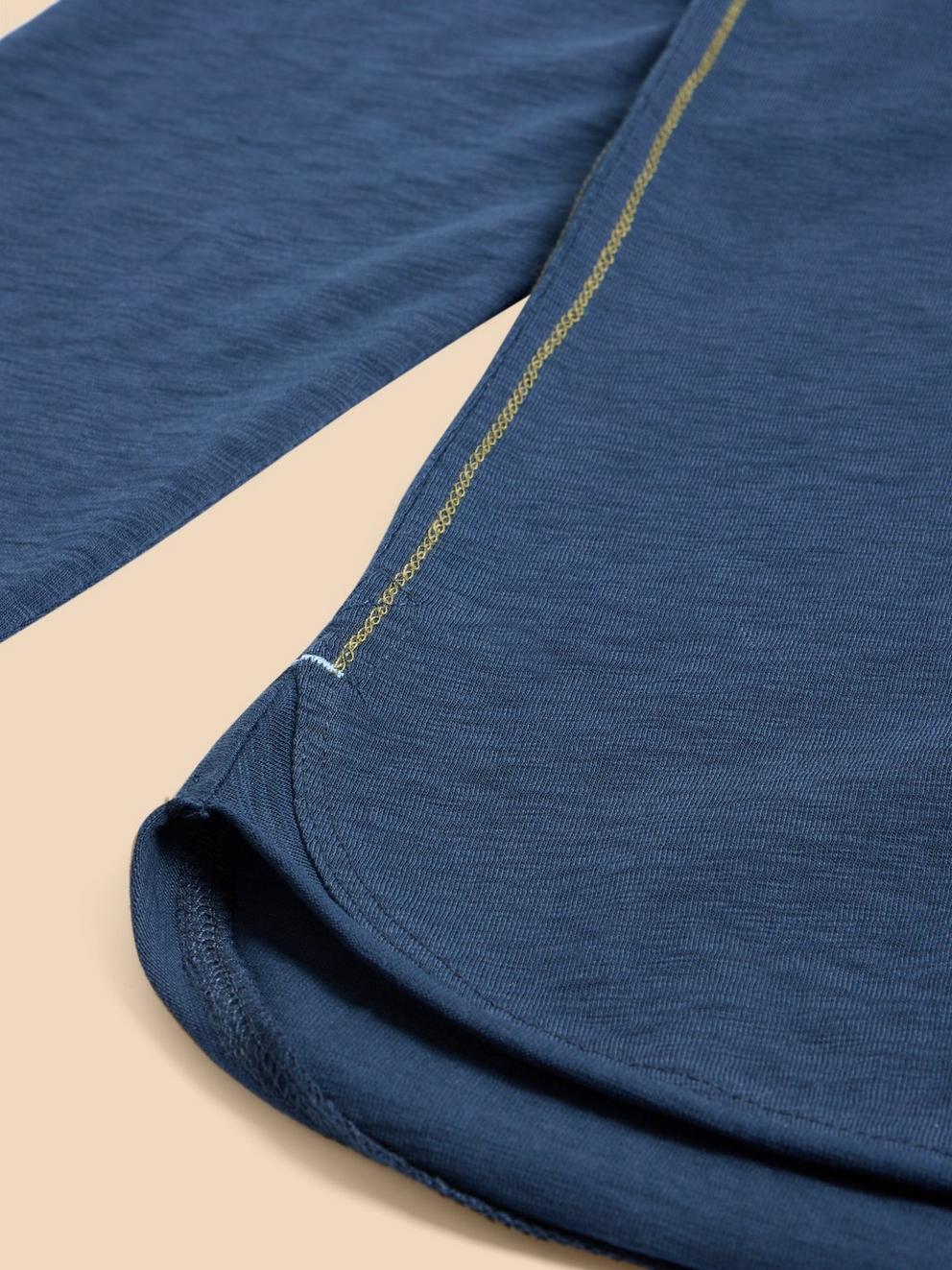 CLARA LS TEE in DARK NAVY - FLAT DETAIL