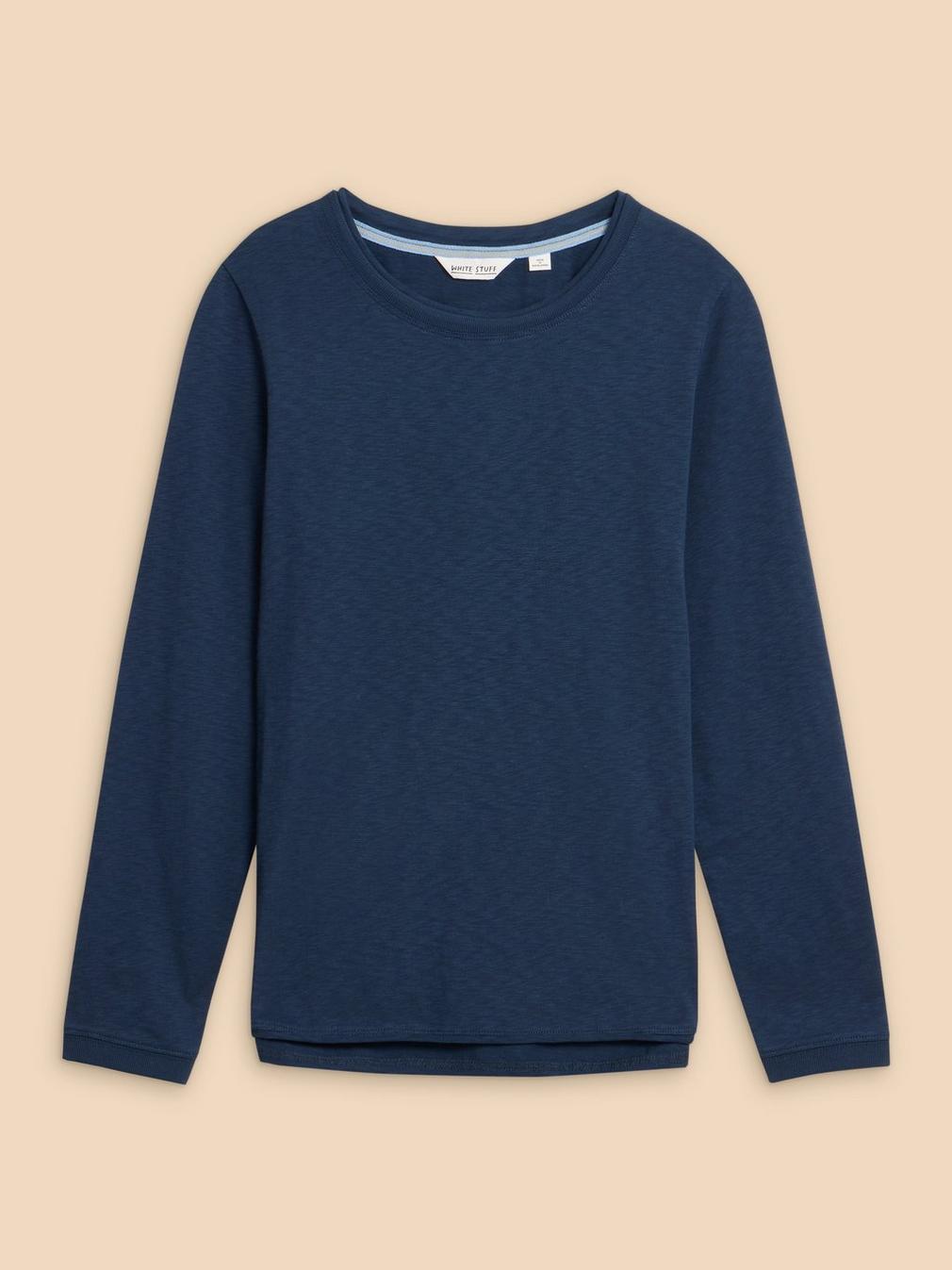 CLARA LS TEE in DARK NAVY - FLAT FRONT